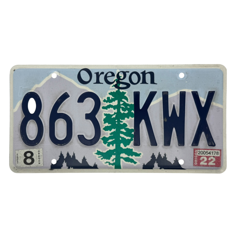 Placă de înmatriculare Oregon