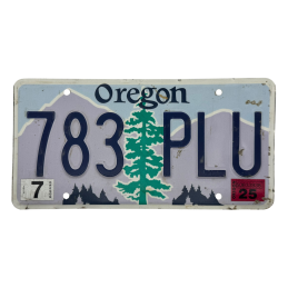 Placă de înmatriculare Oregon