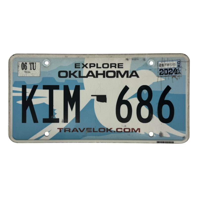 Placă de înmatriculare Oklahoma
