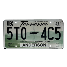 Placă de înmatriculare Tennessee