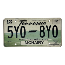 Placă de înmatriculare Tennessee
