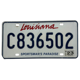 Placă de înmatriculare din Louisiana