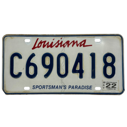 Placă de înmatriculare din Louisiana