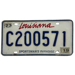 Placă de înmatriculare din Louisiana