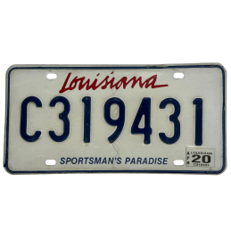 Placă de înmatriculare din Louisiana