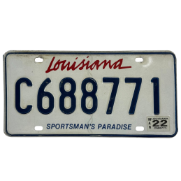 Placă de înmatriculare din Louisiana