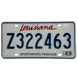 Placă de înmatriculare din Louisiana
