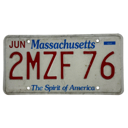 Placa de înmatriculare din Massachusetts