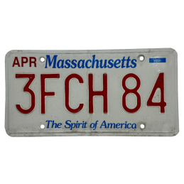 Placa de înmatriculare din Massachusetts