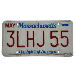 Placa de înmatriculare din Massachusetts