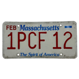 Placa de înmatriculare din Massachusetts
