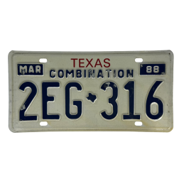 Placă de înmatriculare din Texas