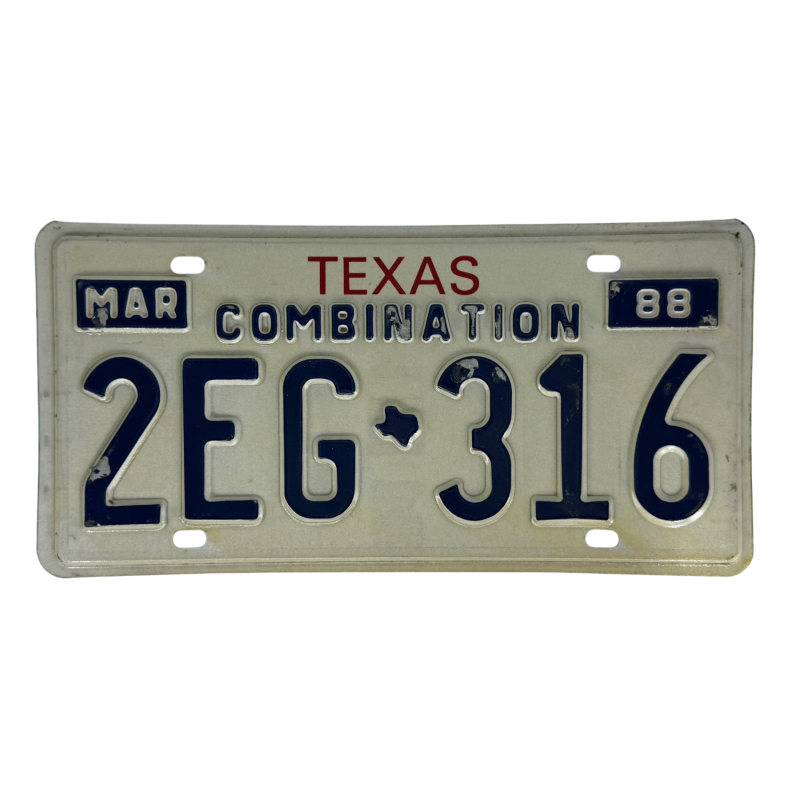 Placă de înmatriculare din Texas