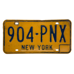 Placă de înmatriculare din New York