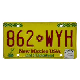 Placă de înmatriculare New Mexico