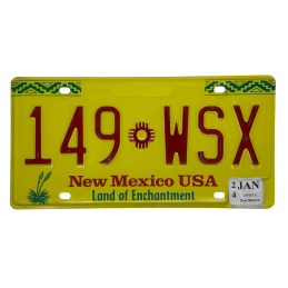 Placă de înmatriculare New Mexico