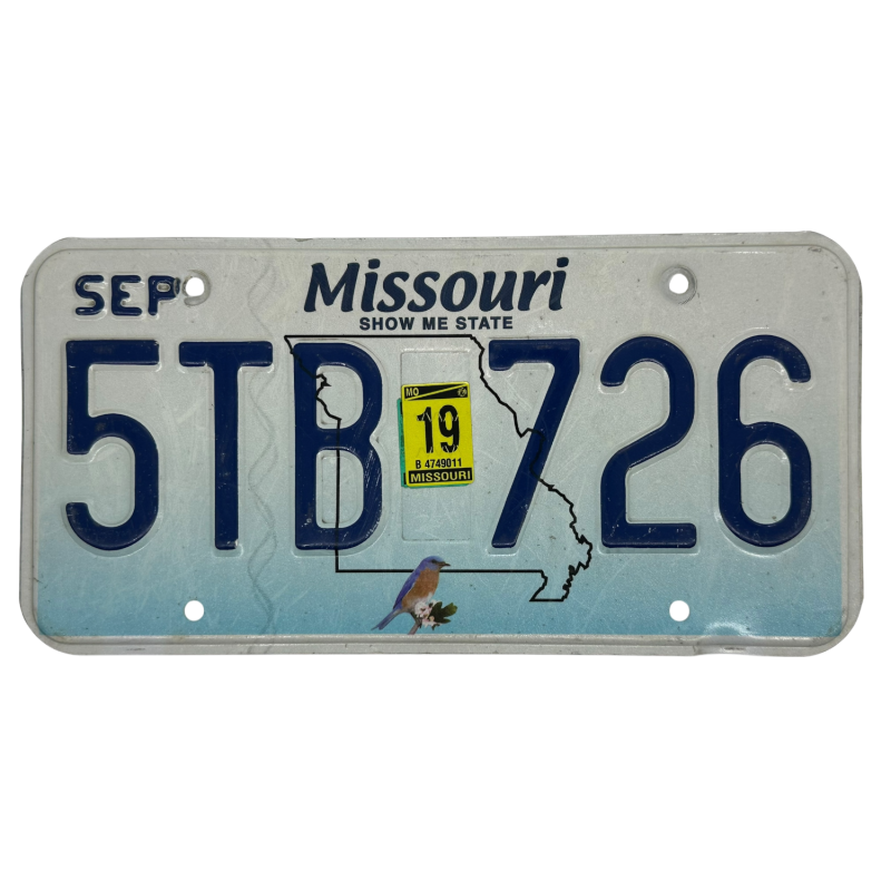 Placă de înmatriculare Missouri