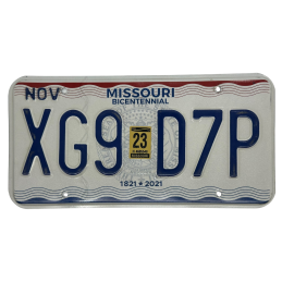 Placă de înmatriculare Missouri