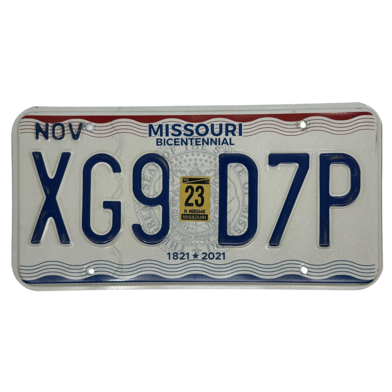 Placă de înmatriculare Missouri
