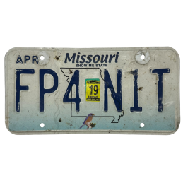 Placă de înmatriculare Missouri