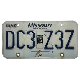 Placă de înmatriculare Missouri