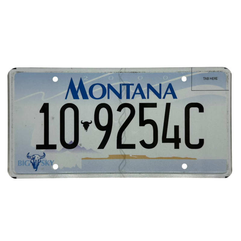 Placă de înmatriculare Montana