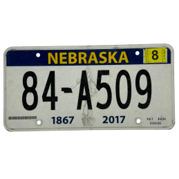Placă de înmatriculare Nebraska