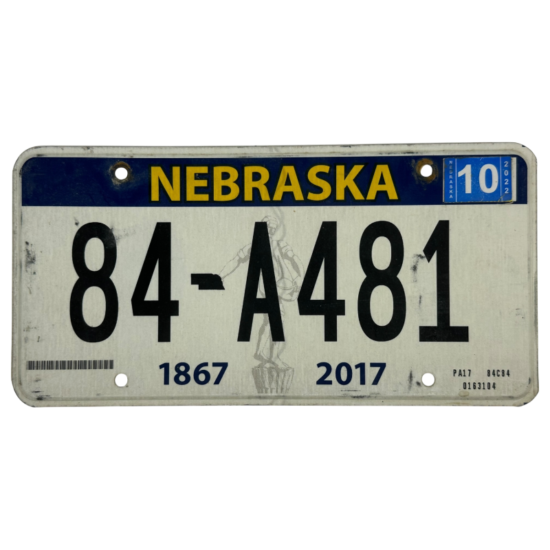 Placă de înmatriculare Nebraska