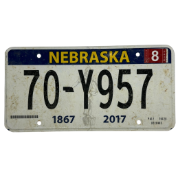 Placă de înmatriculare Nebraska
