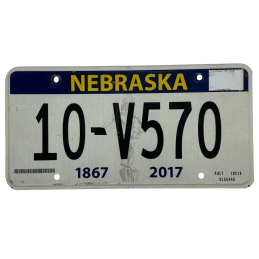 Placă de înmatriculare Nebraska