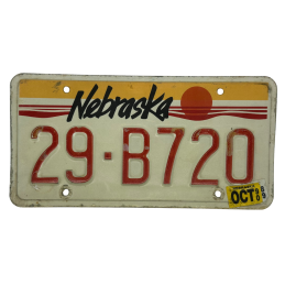 Placă de înmatriculare Nebraska
