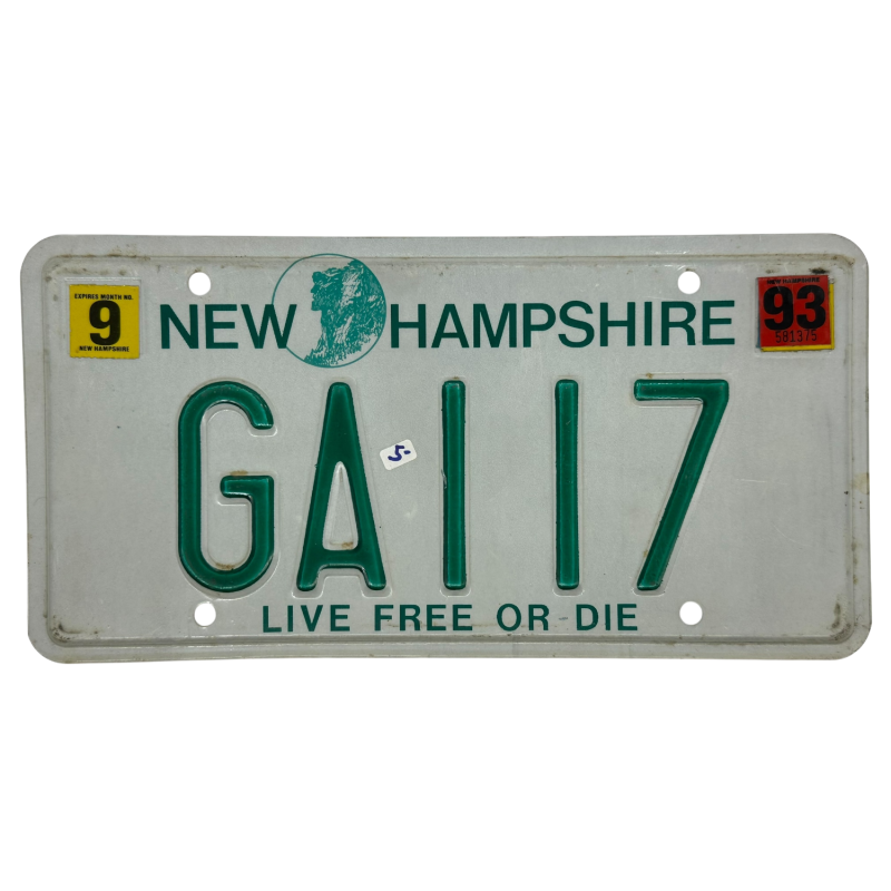 Placă de înmatriculare New Hampshire