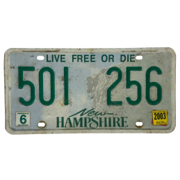 Placă de înmatriculare New Hampshire