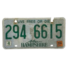 Placă de înmatriculare New Hampshire