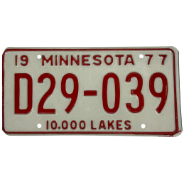 Placă de înmatriculare Minnesota
