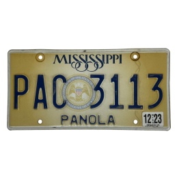 Placă de înmatriculare Mississippi