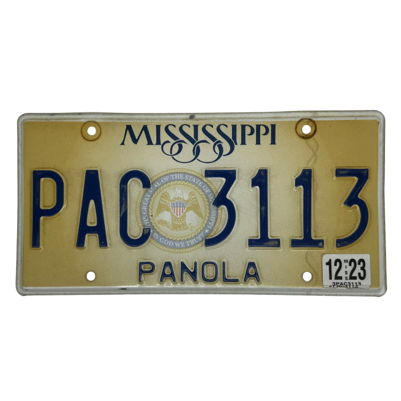 Placă de înmatriculare Mississippi