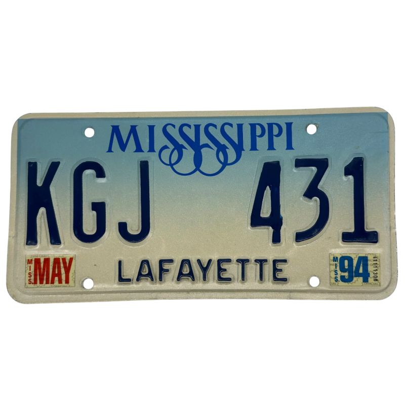 Placă de înmatriculare Mississippi