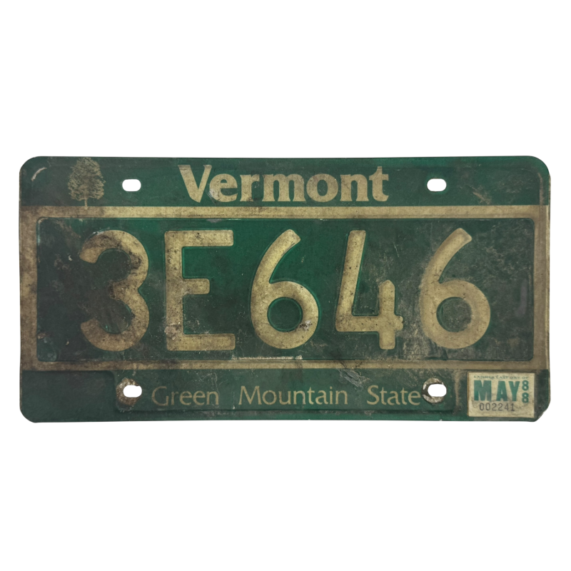 Placă de înmatriculare Vermont