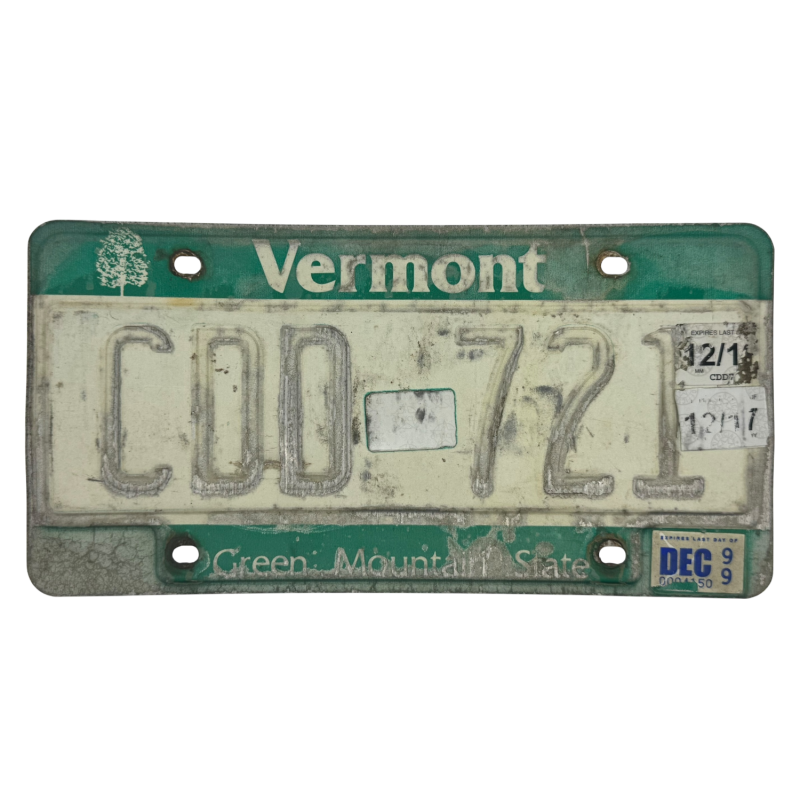 Placă de înmatriculare Vermont
