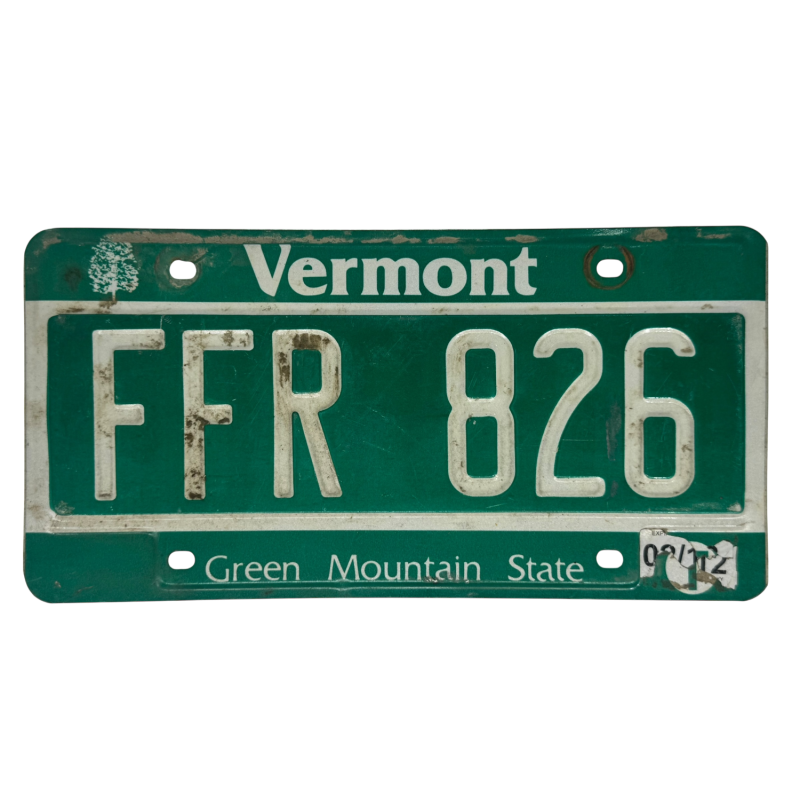Placă de înmatriculare Vermont