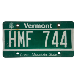Placă de înmatriculare Vermont