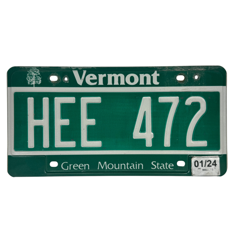Placă de înmatriculare Vermont