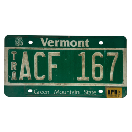 Placă de înmatriculare Vermont