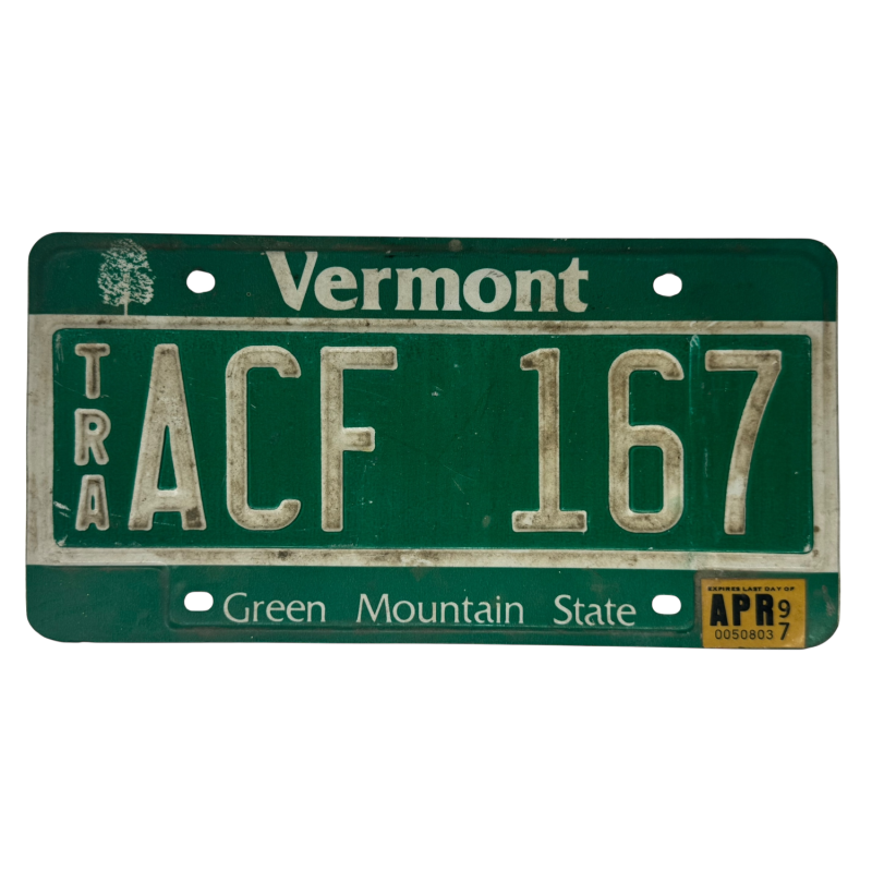 Placă de înmatriculare Vermont