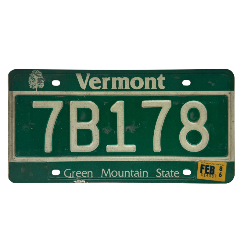 Placă de înmatriculare Vermont