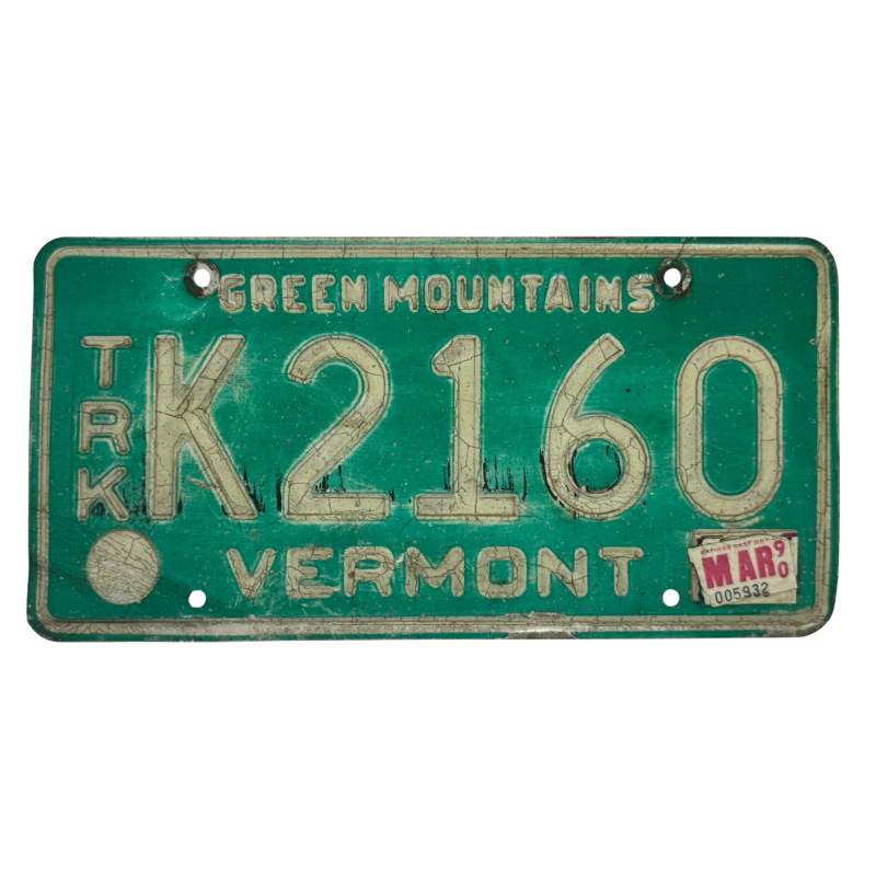 Placă de înmatriculare Vermont