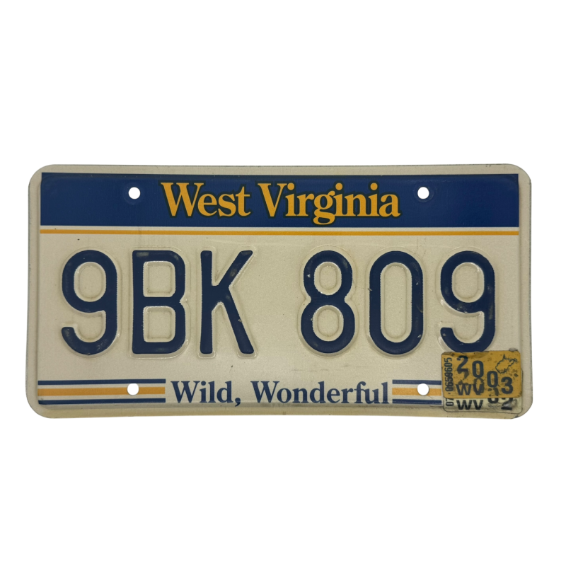 Placă de înmatriculare din West Virginia