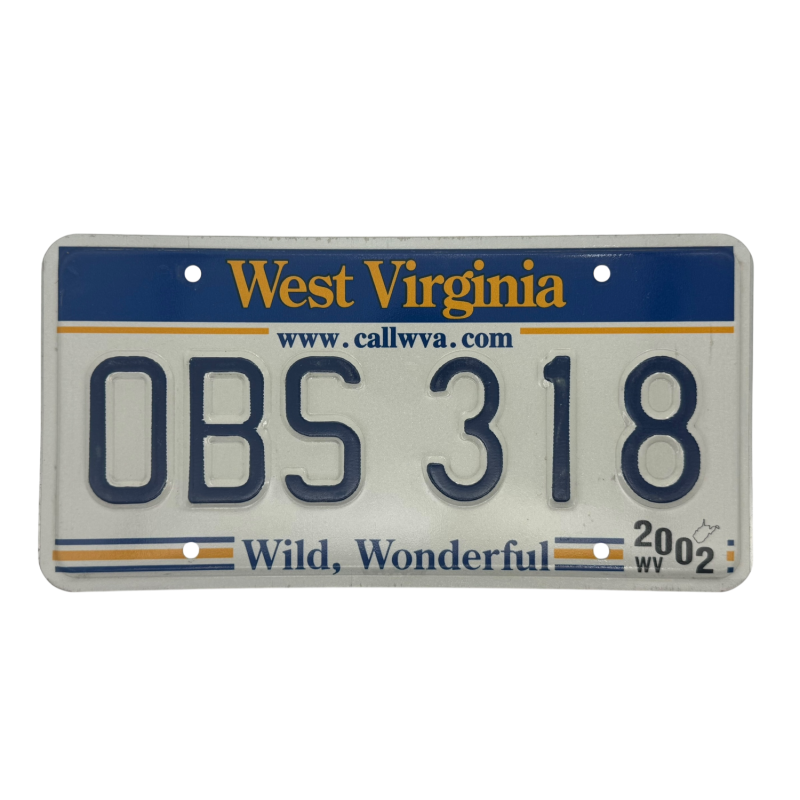 Placă de înmatriculare din West Virginia