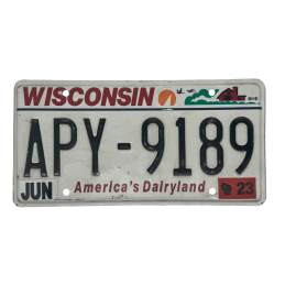 Placă de înmatriculare Wisconsin